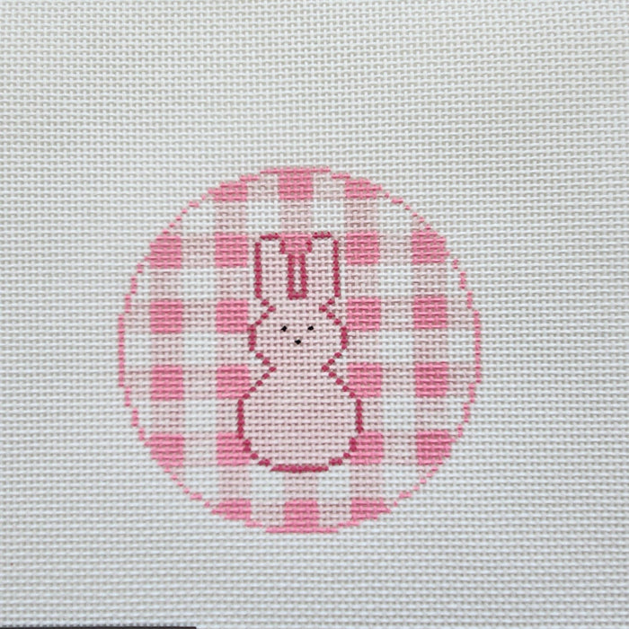 Gingham Peeps Bunny Round