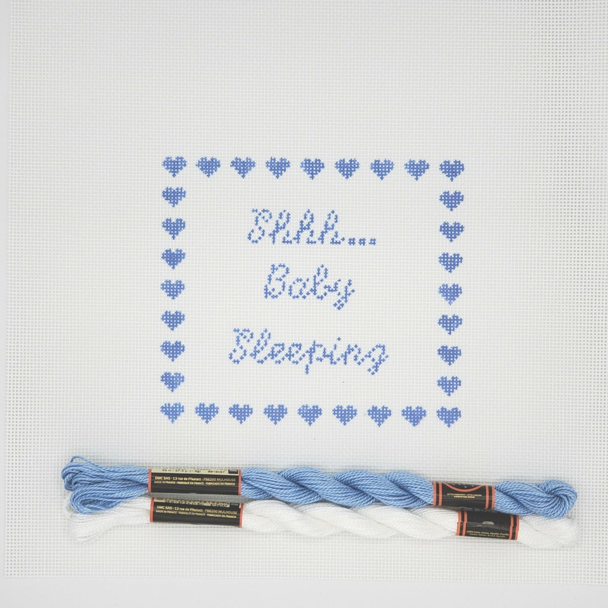 Baby Cross Stitch Kit for Beginners, Baby Sleeping Sign Craft Kit